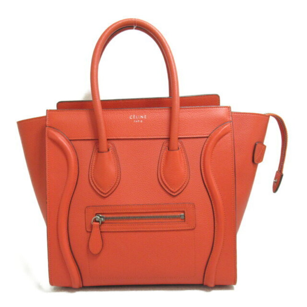 Celine Luggage Tote Bag Leather Orange - Picture 1 of 10